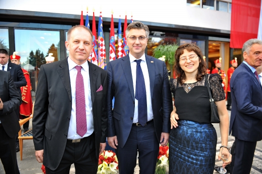 Dan drzavnosti 2018 prijem kod predsjednice, Berislav Jelinić, Orhidea Gaura Hodak, Andrej Plenković