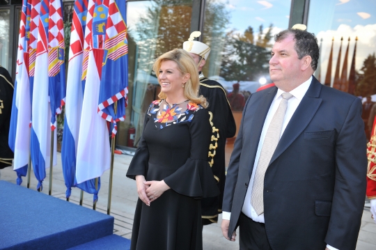 Dan drzavnosti 2018 prijem kod predsjednice, Kolinda Grabar Kitarovic, Jakov Kitarović